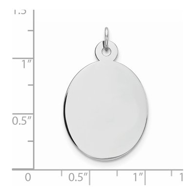 Sterling Silver Oval Disc Charm – view 3