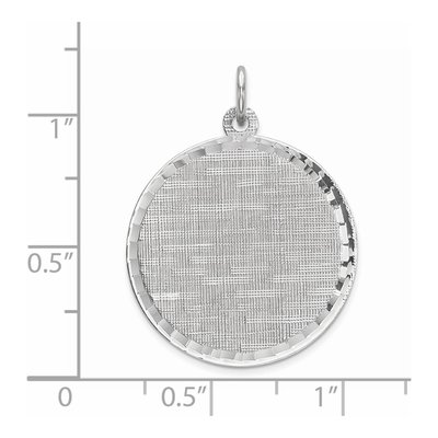 Sterling Silver Round Disc Pendant – view 2