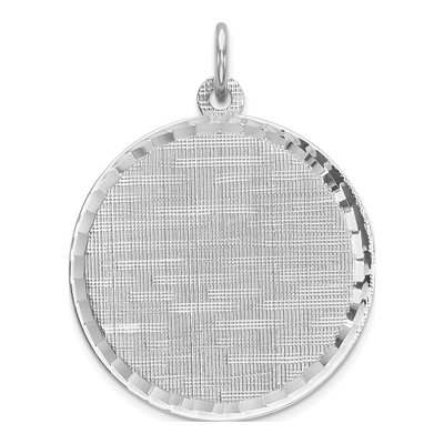 Sterling Silver Round Disc Pendant