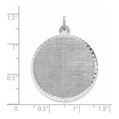 Sterling Silver Round Disc Pendant – view 2
