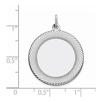 Sterling Silver Round Disc Charm – view 3