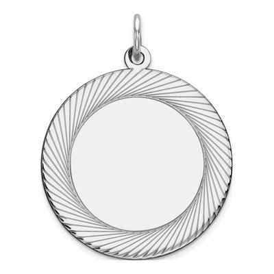 Sterling Silver Round Disc Charm