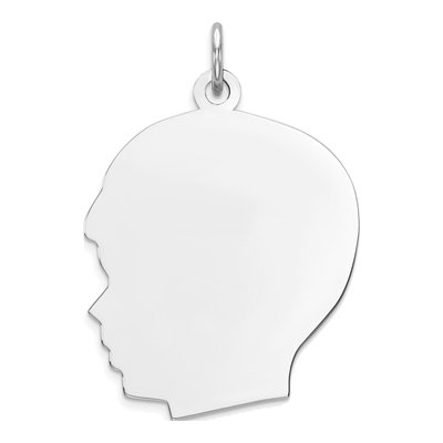 Sterling Silver Boy Disc Pendant