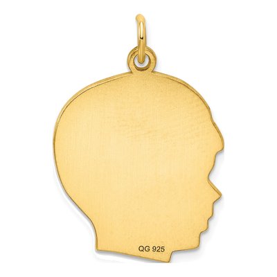 Gold-Plated Sterling Silver Boy Disc Charm – view 4