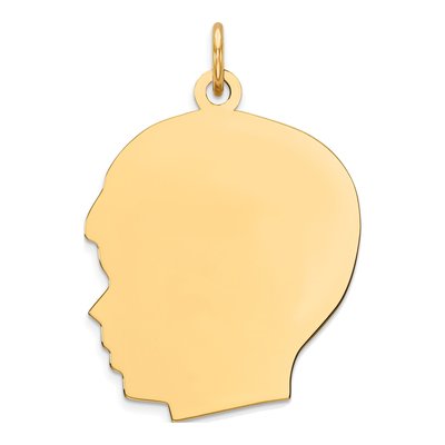 Gold-Plated Sterling Silver Boy Disc Charm