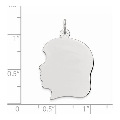 Sterling Silver Girl Disc Charm – view 4