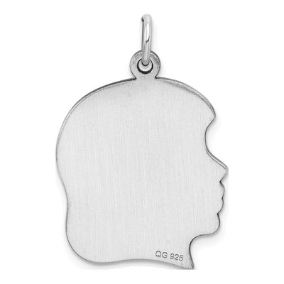 Sterling Silver Girl Disc Charm – view 5