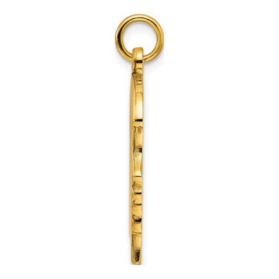 Gold-Plated Sterling Silver Girl Disc Charm – view 2