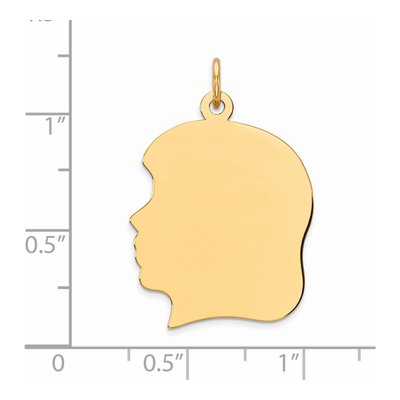 Gold-Plated Sterling Silver Girl Disc Charm – view 3
