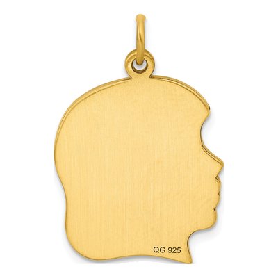 Gold-Plated Sterling Silver Girl Disc Charm – view 4