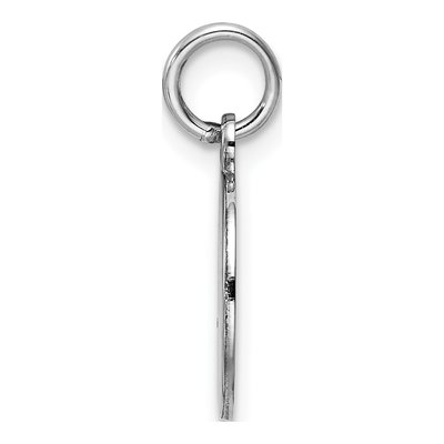 Sterling Silver Purple Enamel Girl Disc Charm – view 3