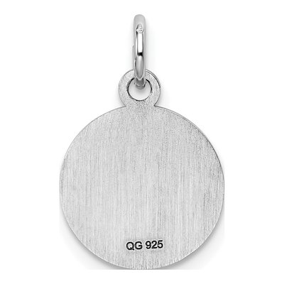 Sterling Silver Purple Enamel Girl Disc Charm – view 5