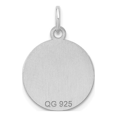 Sterling Silver Round Disc Charm – view 3