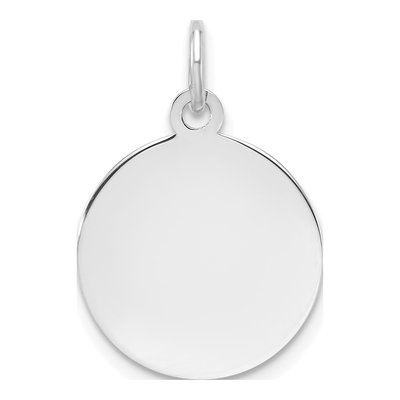 Sterling Silver Round Disc Charm