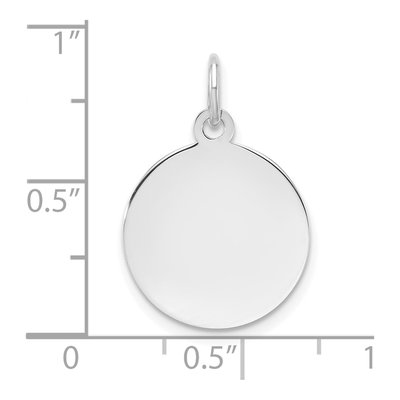 Sterling Silver Round Disc Pendant – view 4