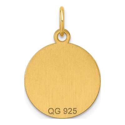 Gold-Plated Sterling Silver Round Disc Charm – view 2