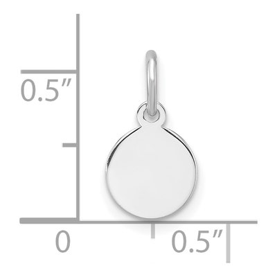 Sterling Silver Round Disc Pendant – view 3