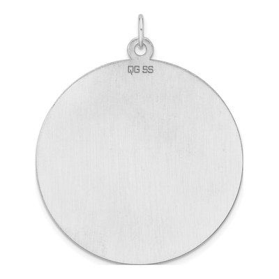Sterling Silver Round Disc Pendant – view 4