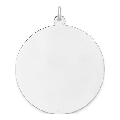 Sterling Silver Round Disc Charm – view 2