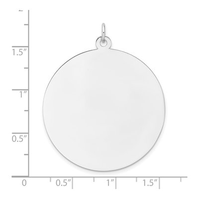 Sterling Silver Round Disc Charm – view 3