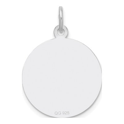 Sterling Silver Round Disc Charm – view 2