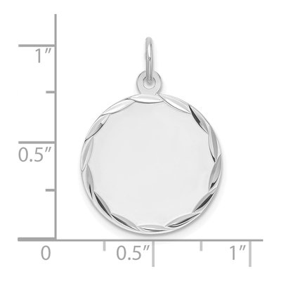 Sterling Silver Round Disc Charm – view 3
