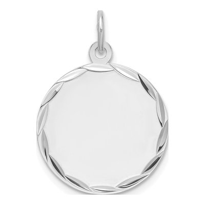 Sterling Silver Round Disc Charm