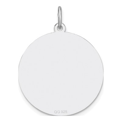 Sterling Silver Round Disc Pendant – view 2