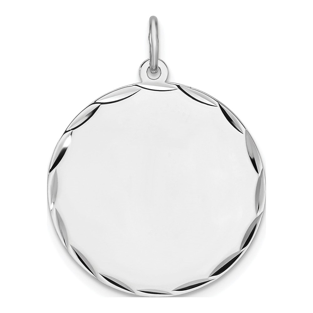 Sterling Silver Personalized Round Pendant