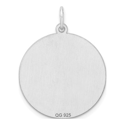 Sterling Silver Round Disc Charm – view 2