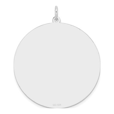 Sterling Silver Round Disc Charm – view 2