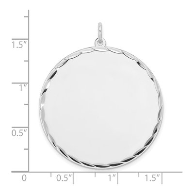 Sterling Silver Round Disc Charm – view 3