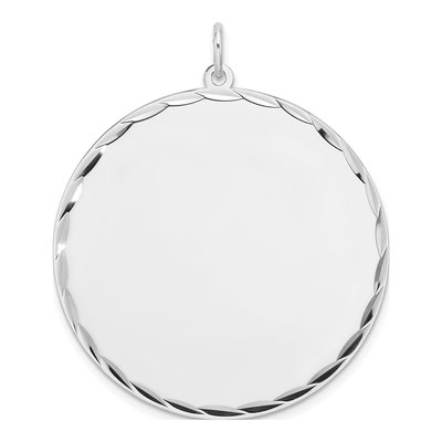 Sterling Silver Round Disc Charm