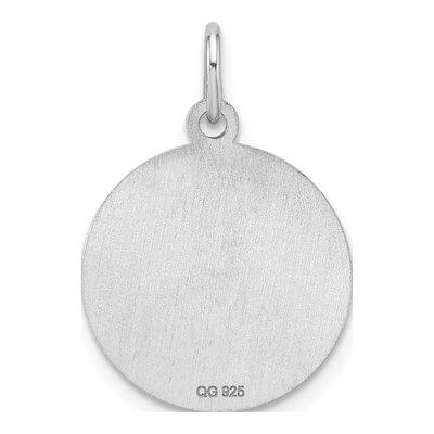 Sterling Silver Round Disc Charm – view 2