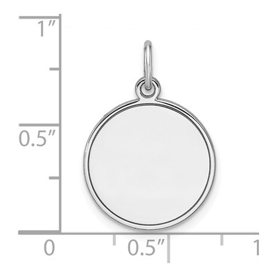 Sterling Silver Round Disc Charm – view 3