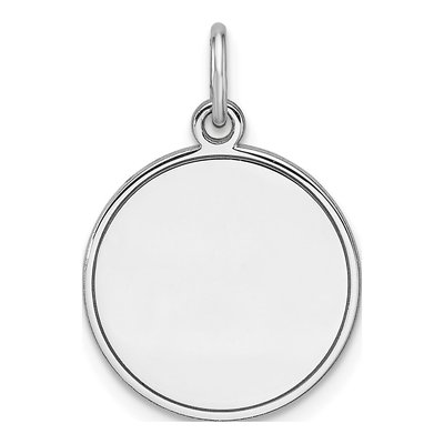 Sterling Silver Round Disc Charm