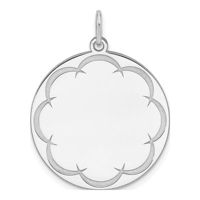 Sterling Silver Round Disc Charm