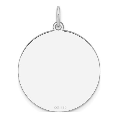 Sterling Silver Personalized Round Disc Charm – view 2