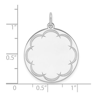 Sterling Silver Personalized Round Disc Charm – view 3