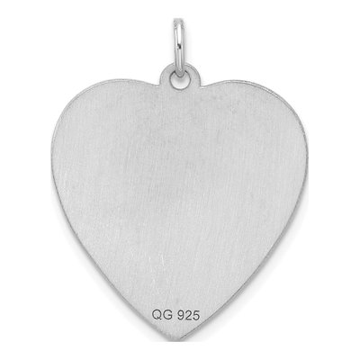 Sterling Silver Heart Disc Charm – view 3
