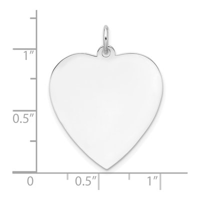 Sterling Silver Heart Disc Charm – view 4