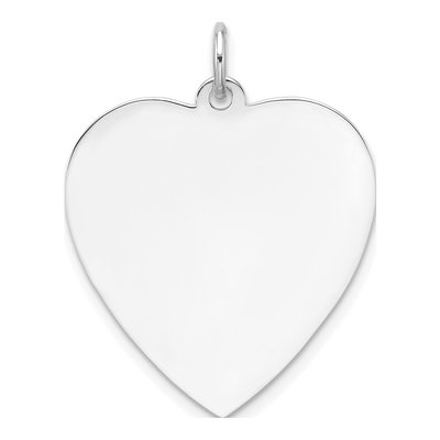 Sterling Silver Heart Disc Charm