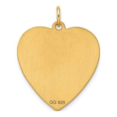 Gold-Plated Sterling Silver Heart Disc Charm – view 3
