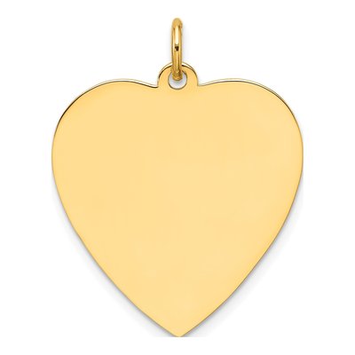 Gold-Plated Sterling Silver Heart Disc Charm