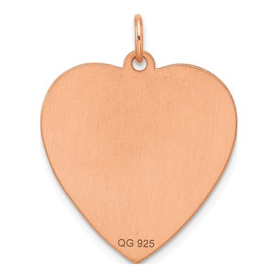 Rose Gold-Plated Sterling Silver Heart Disc Pendant – view 3