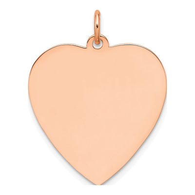 Rose Gold-Plated Sterling Silver Heart Disc Pendant