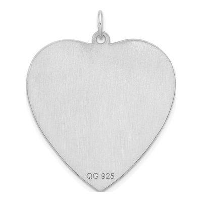 Sterling Silver Heart Disc Charm – view 3