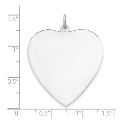 Sterling Silver Heart Disc Charm – view 3