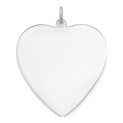 Sterling Silver Heart Disc Charm