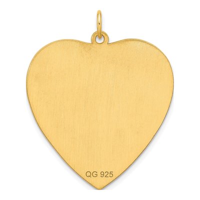 Gold-Plated Sterling Silver Heart Disc Charm – view 2